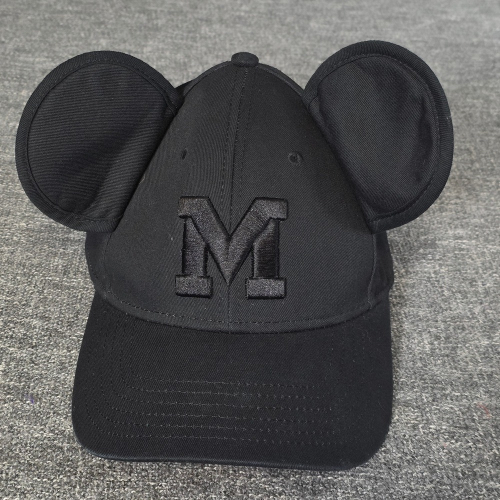 Disney Parks Mickey Mouse Ears Baseball Cap Black Embroidered M Hat Adjustable